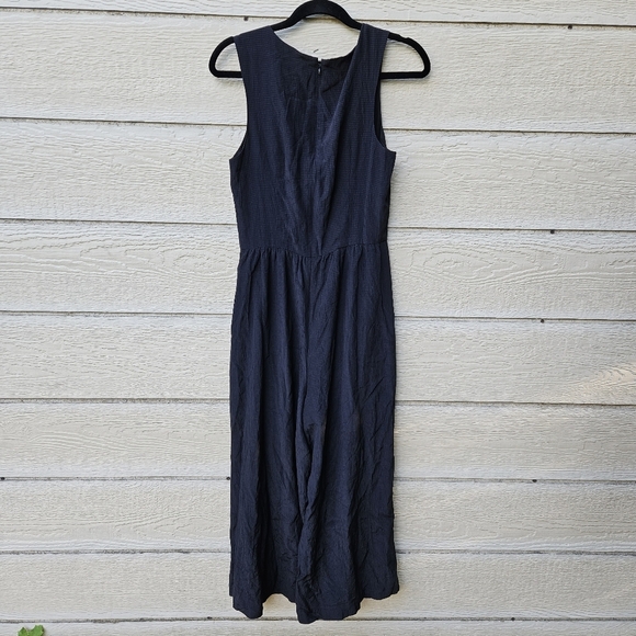 Club Monaco black wide leg jumpsuit with ruched bust size 6 - Picture 2 of 9